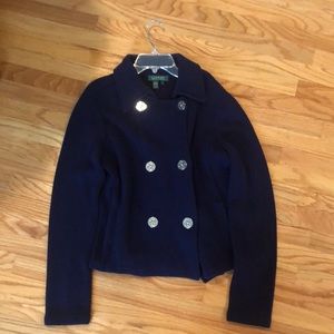 Navy sweater with buttons